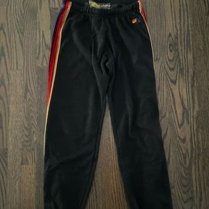 Black aviator nation sweatpants